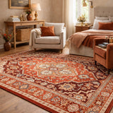 Kachan Red Medallion Rug