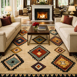 Kachan Ivory Aztec Rug