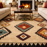 Kachan Ivory Aztec Rug