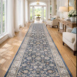 Serena Dark Blue Hallway Runner 80CM Wide