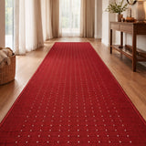 Roma Dots Red Hallway Runner 80CM Wide