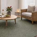 Cara Olive Round Rug