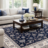 Heirloom Navy Traditional Rug