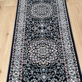 Heirloom Navy Medallion Hallway Runner 80CM Wide