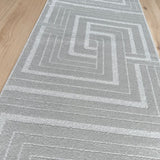 Summit Maze Grey Hallway Runner 80cm Wide