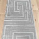 Summit Maze Grey Hallway Runner 80cm Wide