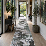 Sienna Green Cream Hallway Runner 80CM Wide