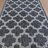 Moroccan Silver Ivory Hall Runner Non-Slip 80cm Wide