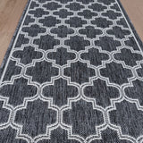 Moroccan Silver Ivory Hall Runner Non-Slip 80cm Wide