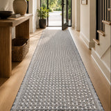 Sorrento Silver C Hallway Runner Non Slip 80CM Wide