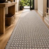 Sorrento Silver C Hallway Runner Non Slip 80CM Wide