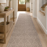 Roma Triangles Mocha Hallway Runner 80CM Wide