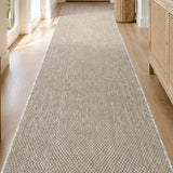 Malia Sand Hallway Runner Non-Slip 67cm Wide