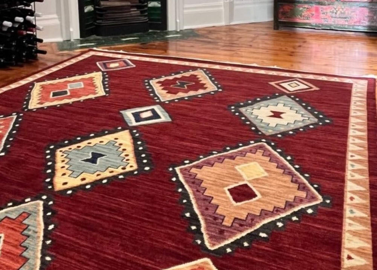 Kachan Red Aztec Rug