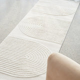 Lotus Abbey White Runner Rug
