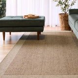 Lara Natural Border Non Slip Rug