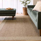 Lara Natural Border Non Slip Rug