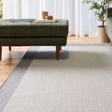 Lara Silver Border Non Slip Rug