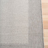 Lara Silver Border Non Slip Rug