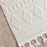 Mia Diamonds Cream Runner Rug