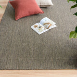 Malia Taupe Linen Non Slip Rug