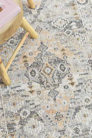 Serena Cream Mustard Hallway Runner 80CM Wide
