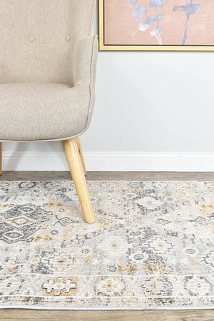 Serena Grey Mustard Hallway Runner Rug