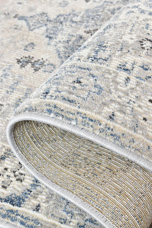Serena Blue Grey Hallway Runner 80CM Wide