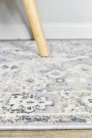 Serena Blue Grey Hallway Runner 80CM Wide