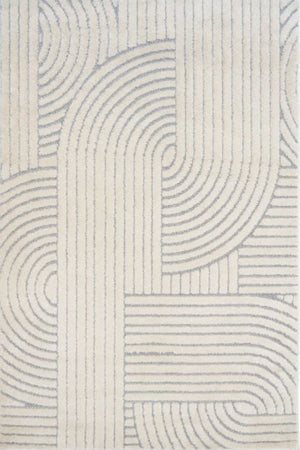 Marli Ivory light Grey Retro Rug