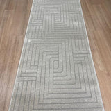 Summit Maze Beige Hallway Runner 80cm Wide