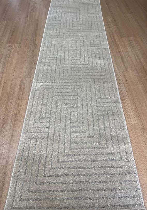 Summit Maze Beige Hallway Runner 80cm Wide