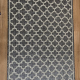 Moroccan Silver Ivory Flat Weave Non Slip Rug