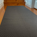 Phoenix Charcoal Hall Runner 80cm Wide Non Slip Backing