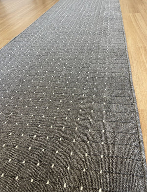 Roma Dots Dark Grey Hallway Runner 67CM Wide