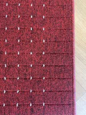 Roma Dots Red Hallway Runner 80CM Wide