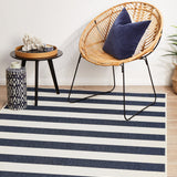 Seaside 4444 Navy White Rug