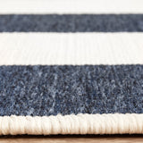 Seaside 4444 Navy White Rug
