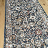 Serena Dark Blue Hallway Runner 80CM Wide