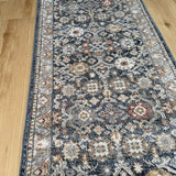 Serena Dark Blue Hallway Runner 80CM Wide