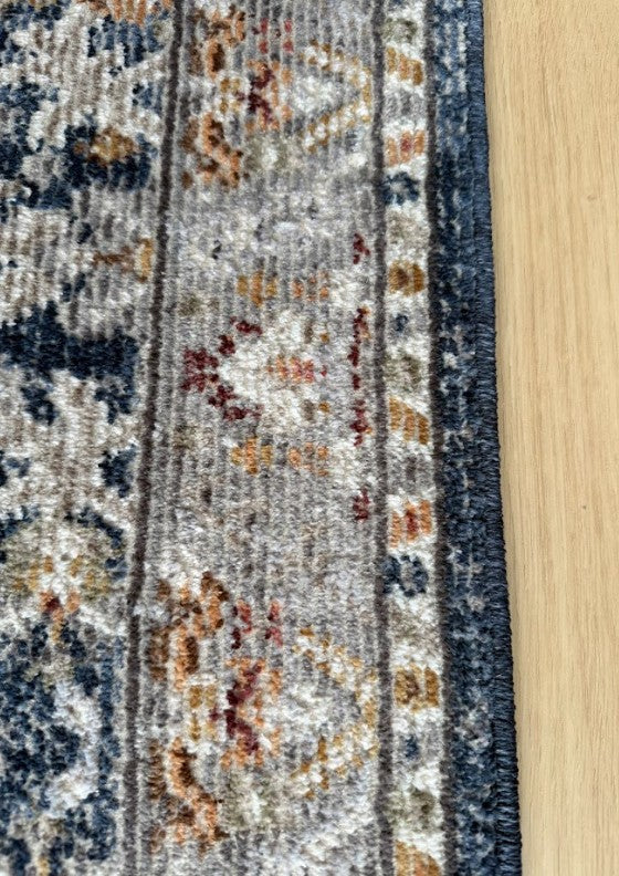 Serena Dark Blue Hallway Runner 80CM Wide