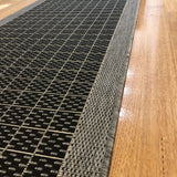 Suva Black Grey Hall Runner Non-Slip 405 212