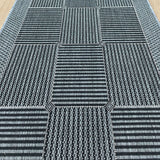 Suva Squares Black Grey 22 212 Hallway Runner Non Slip