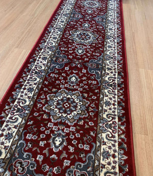 Traditional Fenton Red Hallway Runner 80CM Wide