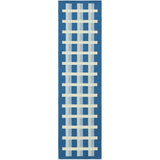 Vista Lattice Blue Runner Rug