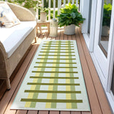 Vista Lattice Green Runner Rug