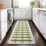 Vista Lattice Green Runner Rug
