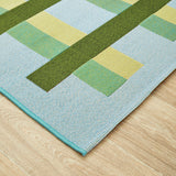 Vista Lattice Green Runner Rug