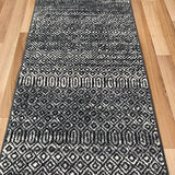 Seville Black White Hallway Runner 80CM Wide