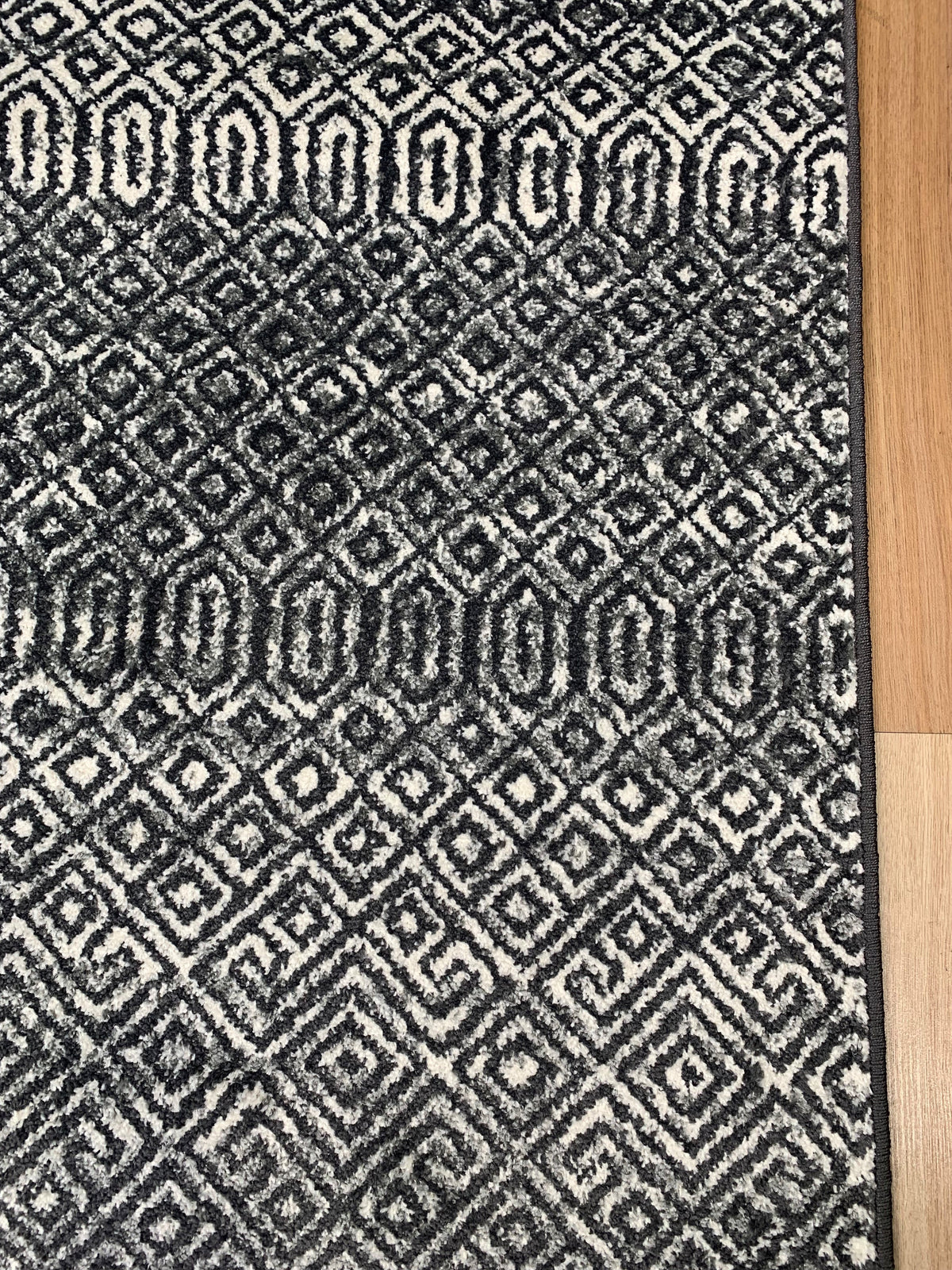 Seville Black White Hallway Runner 80CM Wide